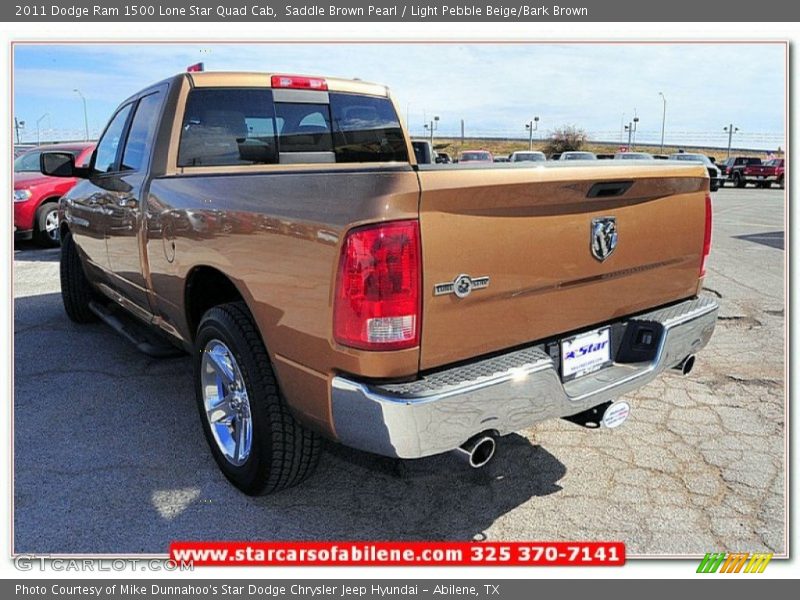 Saddle Brown Pearl / Light Pebble Beige/Bark Brown 2011 Dodge Ram 1500 Lone Star Quad Cab