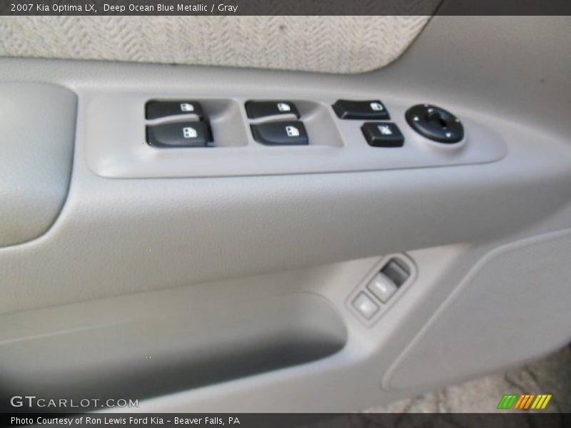 Deep Ocean Blue Metallic / Gray 2007 Kia Optima LX