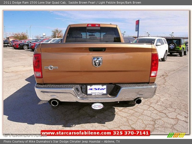 Saddle Brown Pearl / Light Pebble Beige/Bark Brown 2011 Dodge Ram 1500 Lone Star Quad Cab