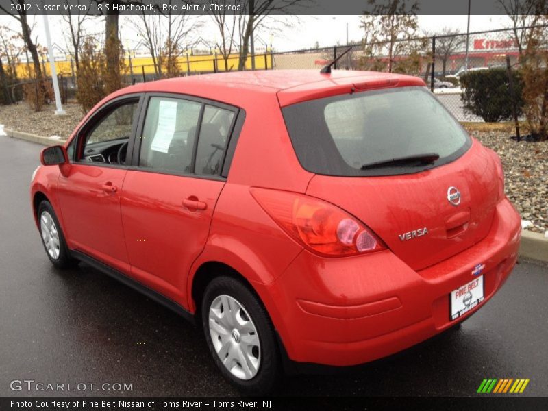 Red Alert / Charcoal 2012 Nissan Versa 1.8 S Hatchback