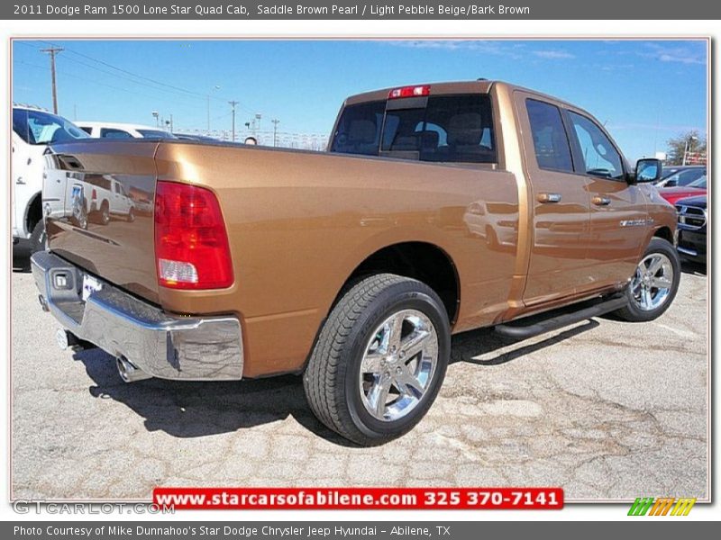 Saddle Brown Pearl / Light Pebble Beige/Bark Brown 2011 Dodge Ram 1500 Lone Star Quad Cab
