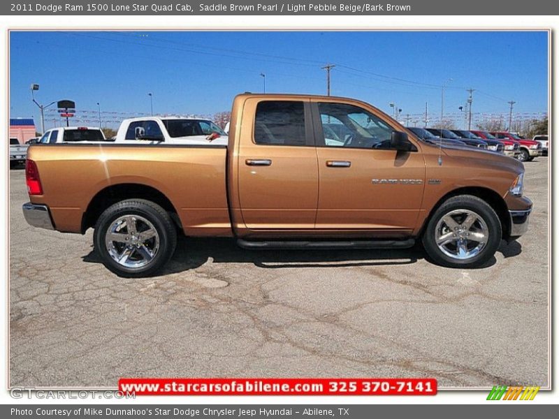 Saddle Brown Pearl / Light Pebble Beige/Bark Brown 2011 Dodge Ram 1500 Lone Star Quad Cab