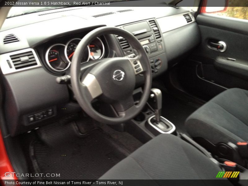 Red Alert / Charcoal 2012 Nissan Versa 1.8 S Hatchback
