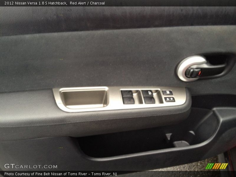 Red Alert / Charcoal 2012 Nissan Versa 1.8 S Hatchback
