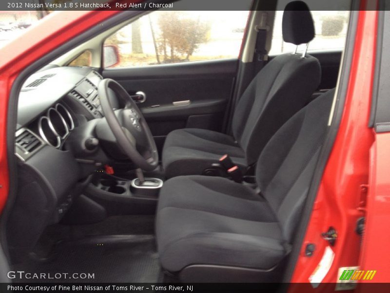 Red Alert / Charcoal 2012 Nissan Versa 1.8 S Hatchback