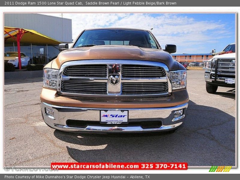 Saddle Brown Pearl / Light Pebble Beige/Bark Brown 2011 Dodge Ram 1500 Lone Star Quad Cab