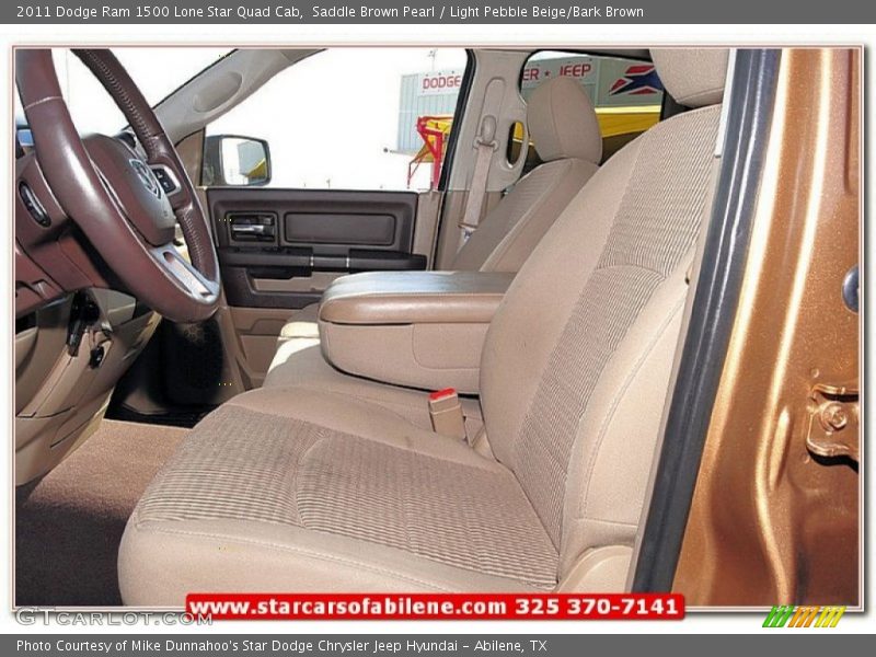 Saddle Brown Pearl / Light Pebble Beige/Bark Brown 2011 Dodge Ram 1500 Lone Star Quad Cab
