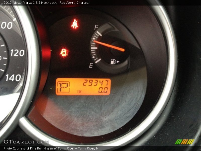 Red Alert / Charcoal 2012 Nissan Versa 1.8 S Hatchback