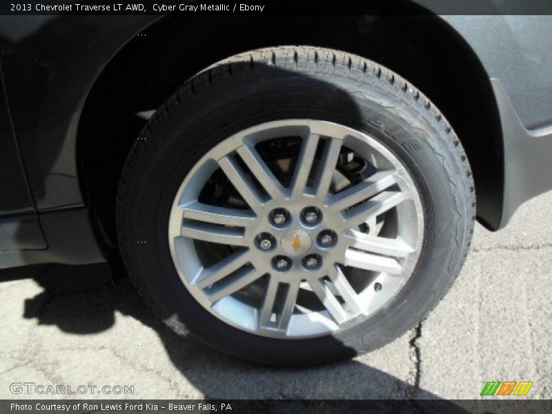Cyber Gray Metallic / Ebony 2013 Chevrolet Traverse LT AWD