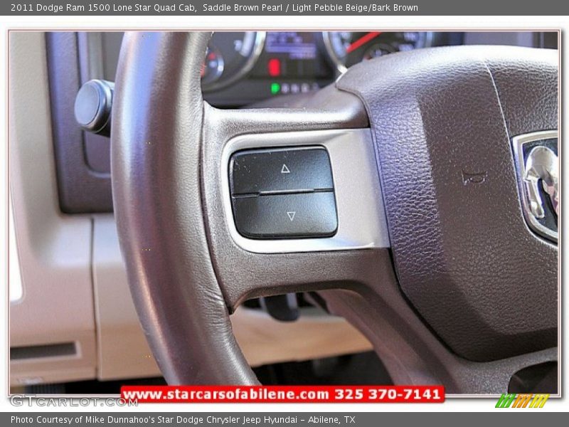 Saddle Brown Pearl / Light Pebble Beige/Bark Brown 2011 Dodge Ram 1500 Lone Star Quad Cab