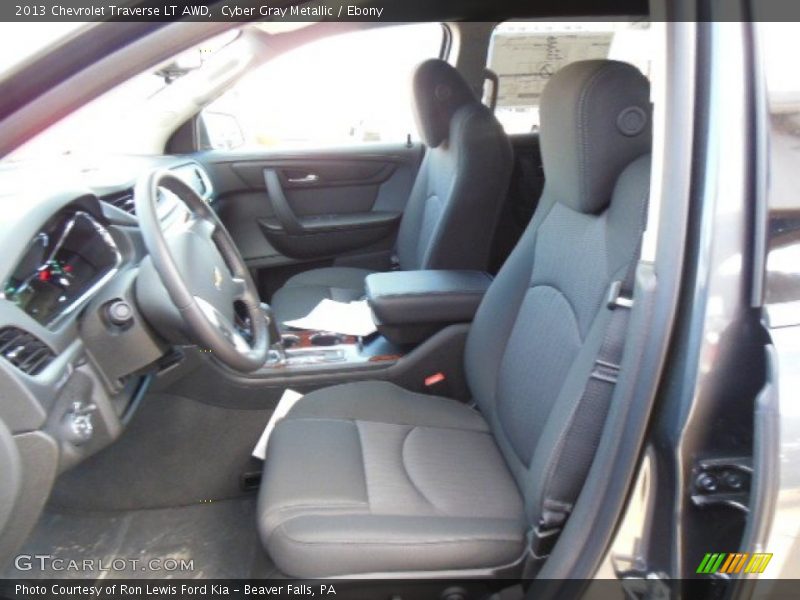 Cyber Gray Metallic / Ebony 2013 Chevrolet Traverse LT AWD
