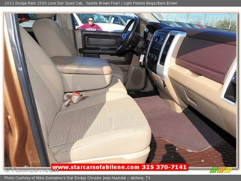 Saddle Brown Pearl / Light Pebble Beige/Bark Brown 2011 Dodge Ram 1500 Lone Star Quad Cab