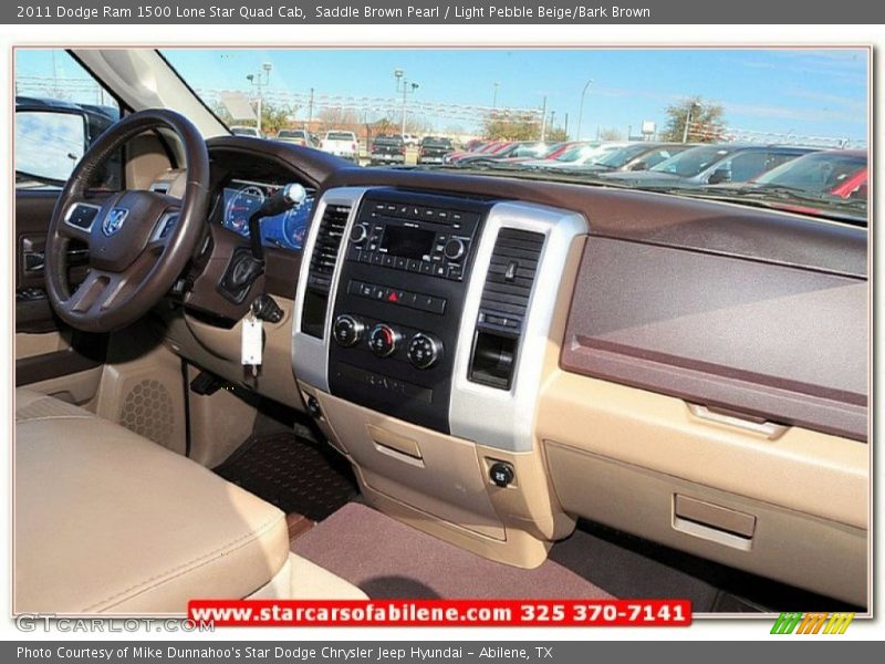 Saddle Brown Pearl / Light Pebble Beige/Bark Brown 2011 Dodge Ram 1500 Lone Star Quad Cab