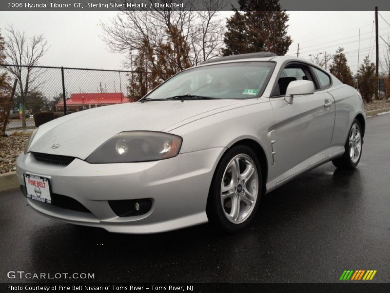 Sterling Silver Metallic / Black/Red 2006 Hyundai Tiburon GT