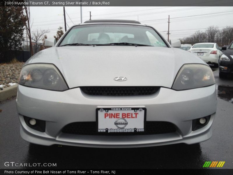 Sterling Silver Metallic / Black/Red 2006 Hyundai Tiburon GT