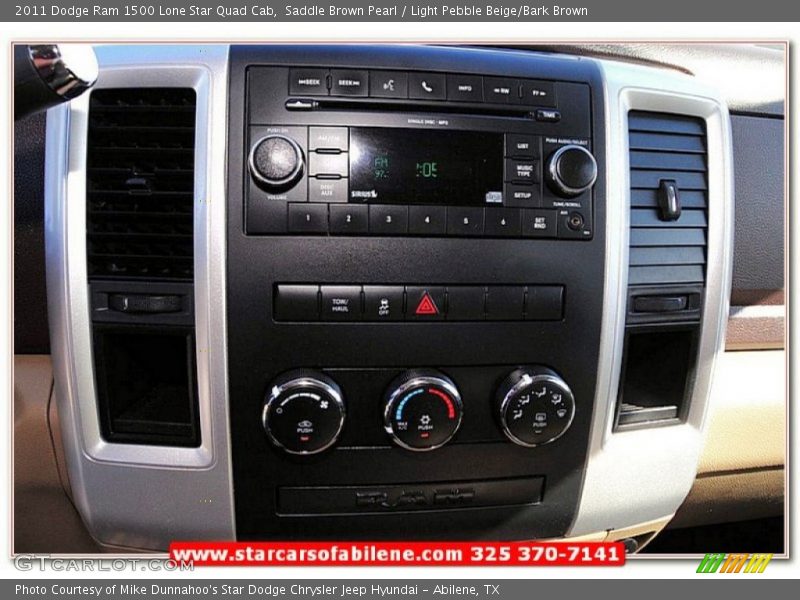 Saddle Brown Pearl / Light Pebble Beige/Bark Brown 2011 Dodge Ram 1500 Lone Star Quad Cab