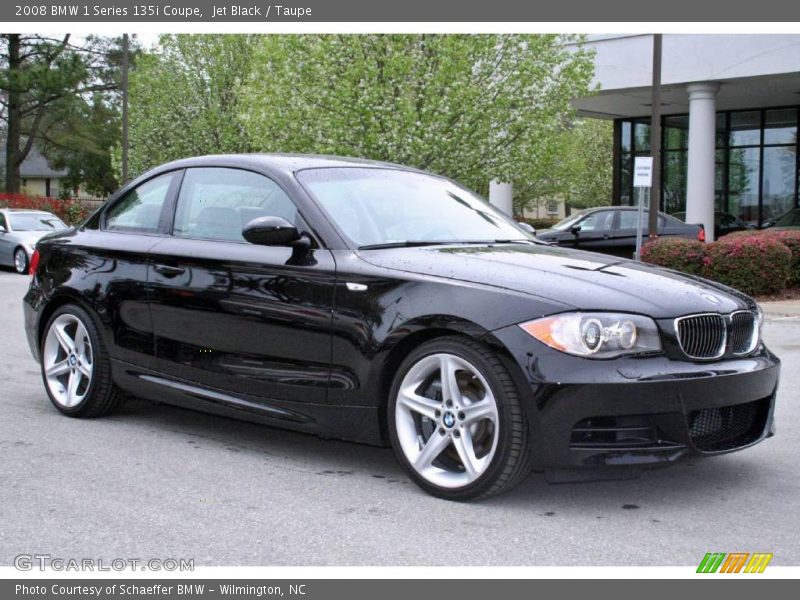 Jet Black / Taupe 2008 BMW 1 Series 135i Coupe