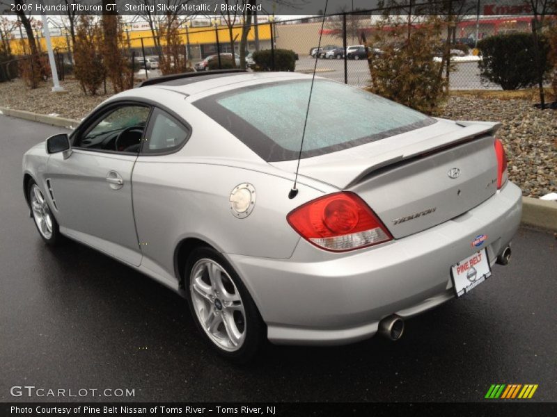 Sterling Silver Metallic / Black/Red 2006 Hyundai Tiburon GT