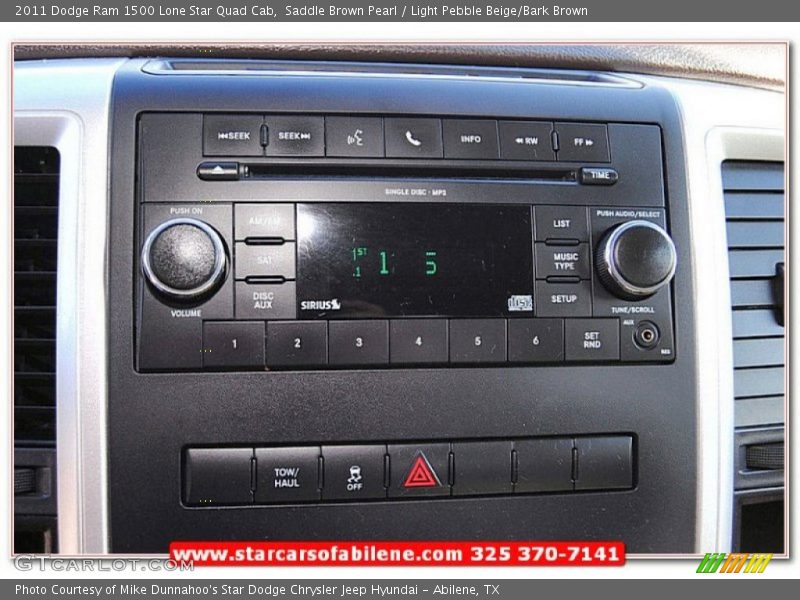 Saddle Brown Pearl / Light Pebble Beige/Bark Brown 2011 Dodge Ram 1500 Lone Star Quad Cab