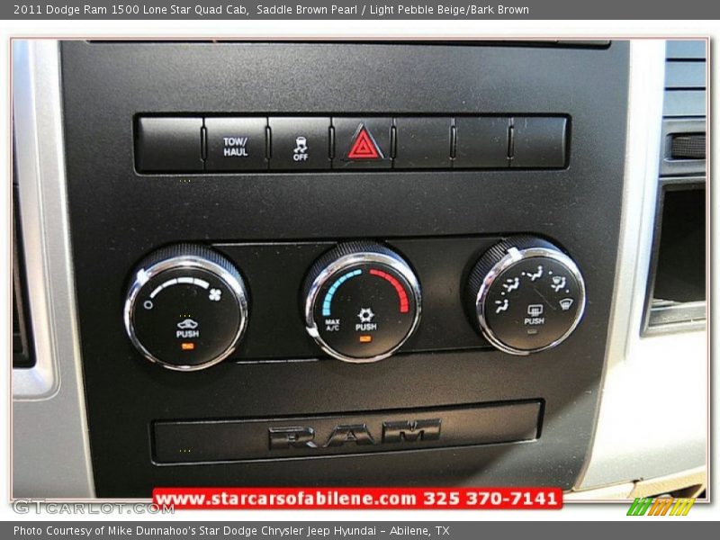 Saddle Brown Pearl / Light Pebble Beige/Bark Brown 2011 Dodge Ram 1500 Lone Star Quad Cab