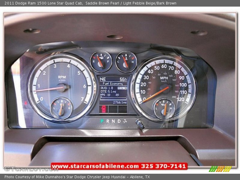 Saddle Brown Pearl / Light Pebble Beige/Bark Brown 2011 Dodge Ram 1500 Lone Star Quad Cab