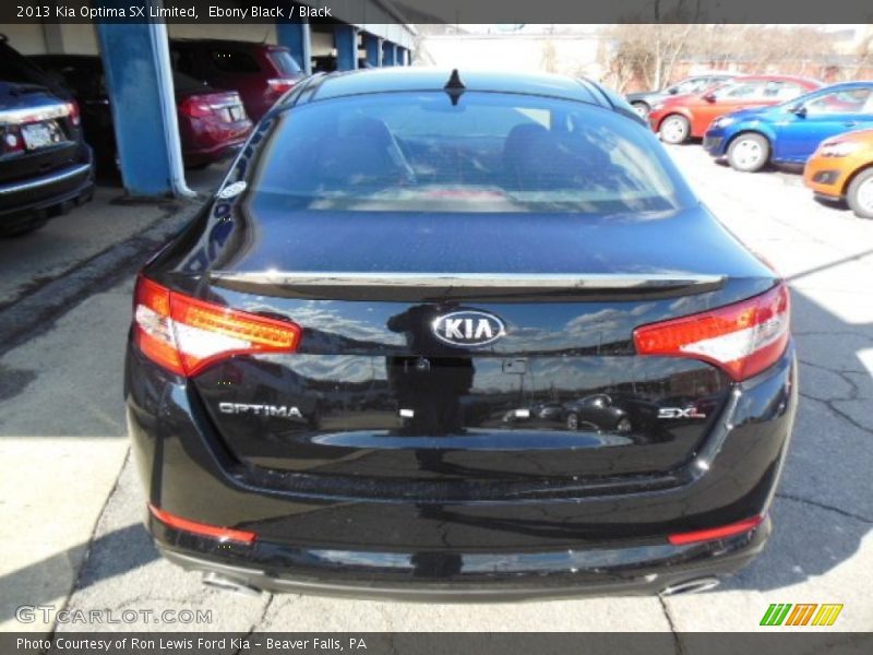 Ebony Black / Black 2013 Kia Optima SX Limited