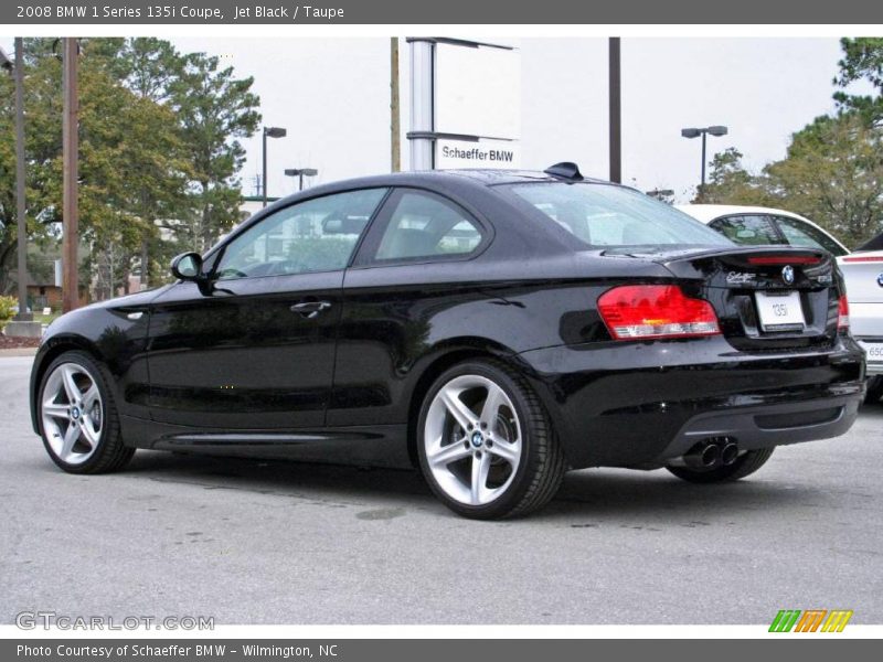 Jet Black / Taupe 2008 BMW 1 Series 135i Coupe