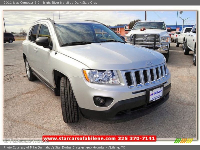Bright Silver Metallic / Dark Slate Gray 2011 Jeep Compass 2.0