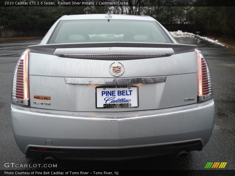 Radiant Silver Metallic / Cashmere/Cocoa 2010 Cadillac CTS 3.6 Sedan