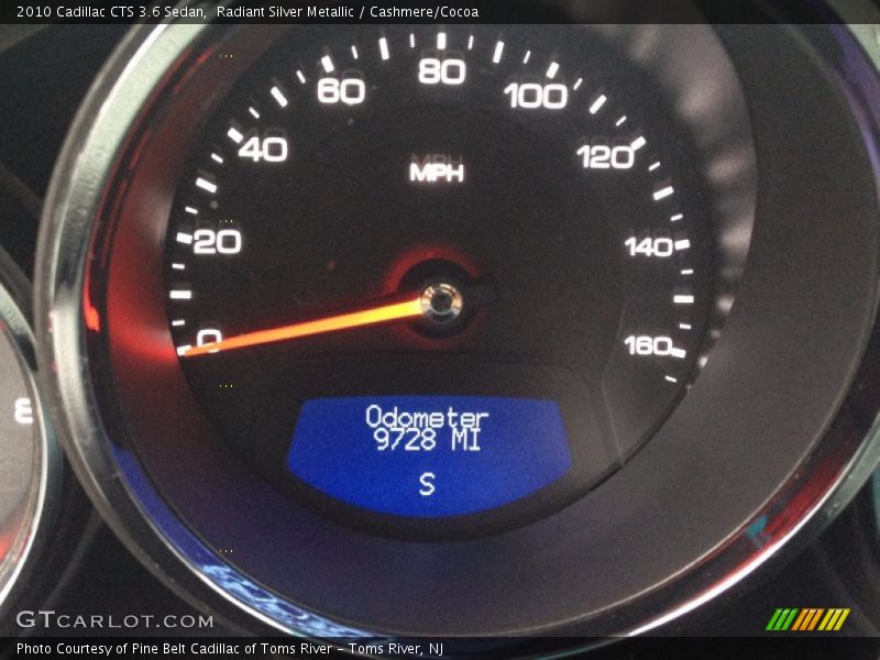 Radiant Silver Metallic / Cashmere/Cocoa 2010 Cadillac CTS 3.6 Sedan