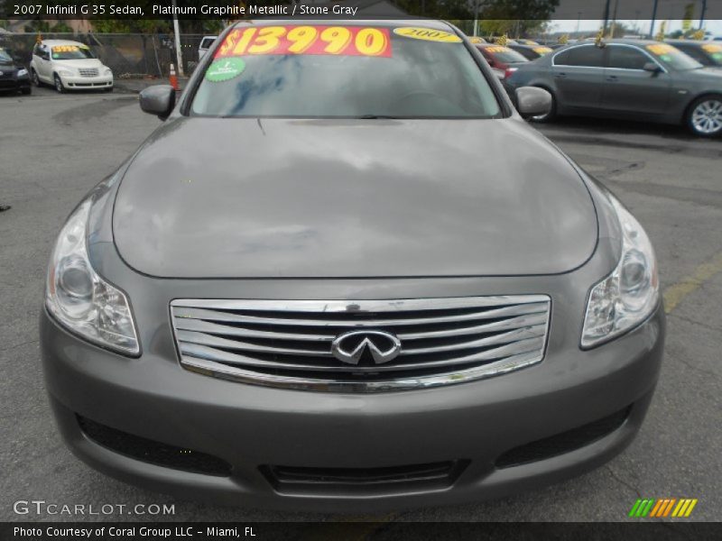 Platinum Graphite Metallic / Stone Gray 2007 Infiniti G 35 Sedan