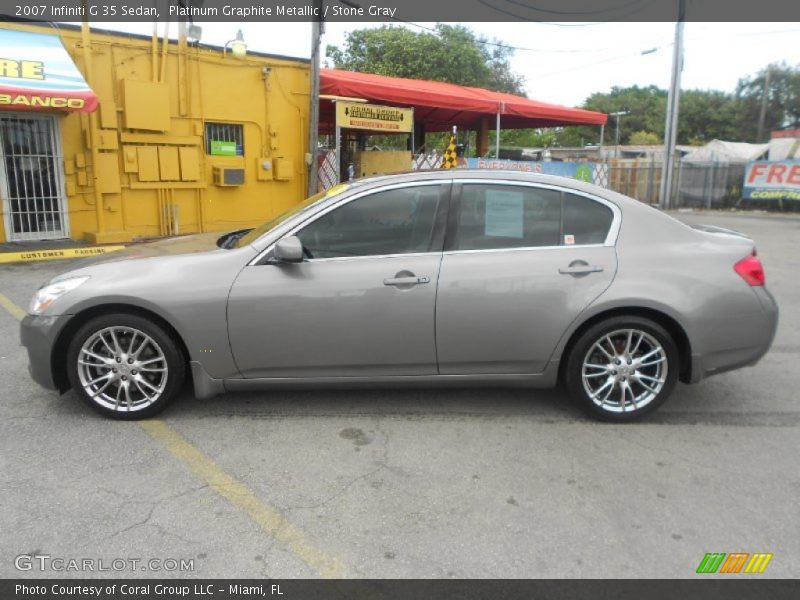 Platinum Graphite Metallic / Stone Gray 2007 Infiniti G 35 Sedan