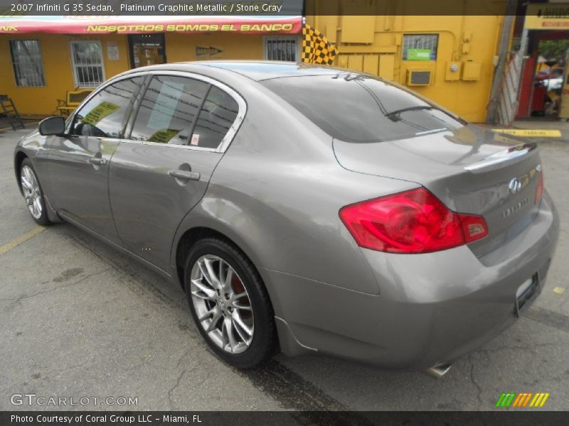 Platinum Graphite Metallic / Stone Gray 2007 Infiniti G 35 Sedan