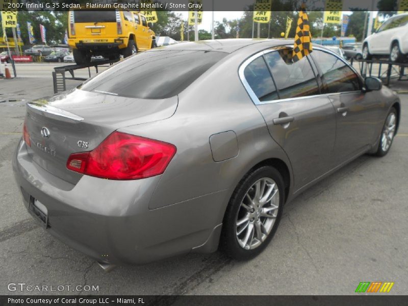 Platinum Graphite Metallic / Stone Gray 2007 Infiniti G 35 Sedan