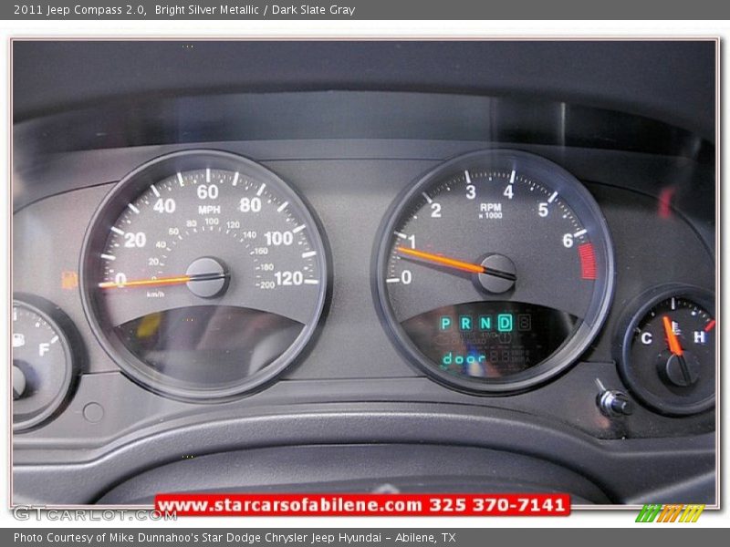 Bright Silver Metallic / Dark Slate Gray 2011 Jeep Compass 2.0
