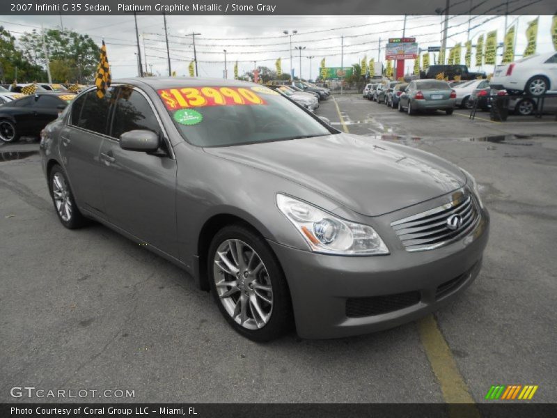 Platinum Graphite Metallic / Stone Gray 2007 Infiniti G 35 Sedan