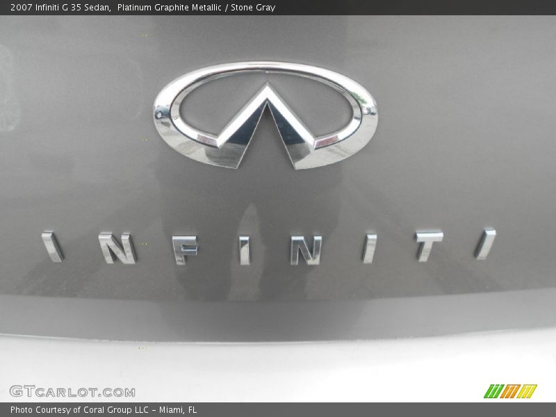 Platinum Graphite Metallic / Stone Gray 2007 Infiniti G 35 Sedan