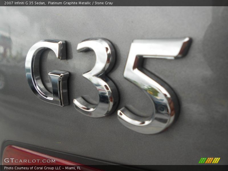 Platinum Graphite Metallic / Stone Gray 2007 Infiniti G 35 Sedan