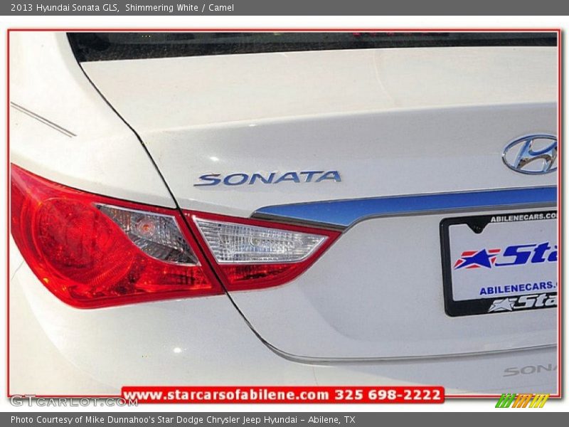 Shimmering White / Camel 2013 Hyundai Sonata GLS
