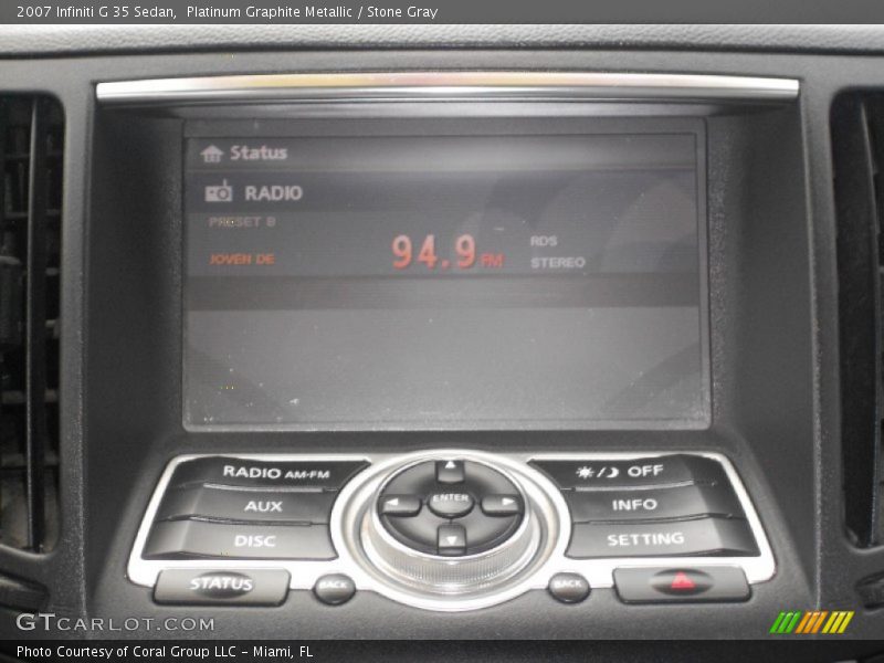 Platinum Graphite Metallic / Stone Gray 2007 Infiniti G 35 Sedan