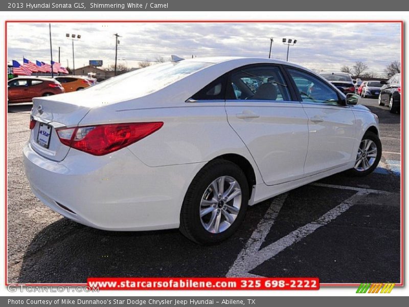 Shimmering White / Camel 2013 Hyundai Sonata GLS