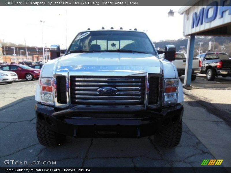 Oxford White / Camel 2008 Ford F350 Super Duty Lariat Crew Cab 4x4 Dually