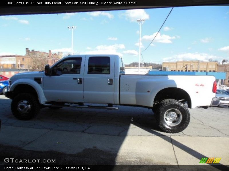Oxford White / Camel 2008 Ford F350 Super Duty Lariat Crew Cab 4x4 Dually