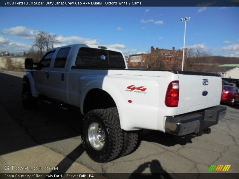 Oxford White / Camel 2008 Ford F350 Super Duty Lariat Crew Cab 4x4 Dually