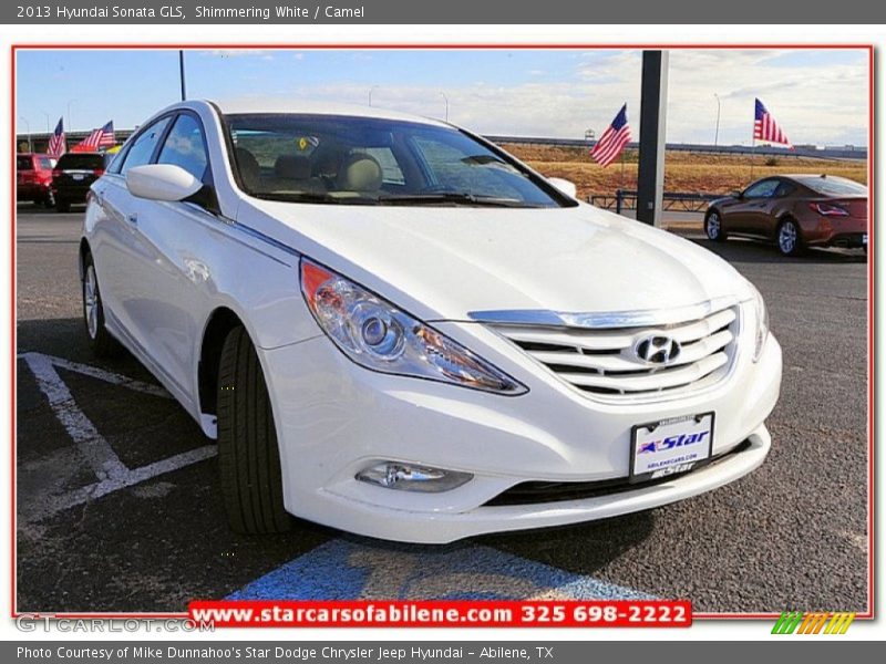 Shimmering White / Camel 2013 Hyundai Sonata GLS
