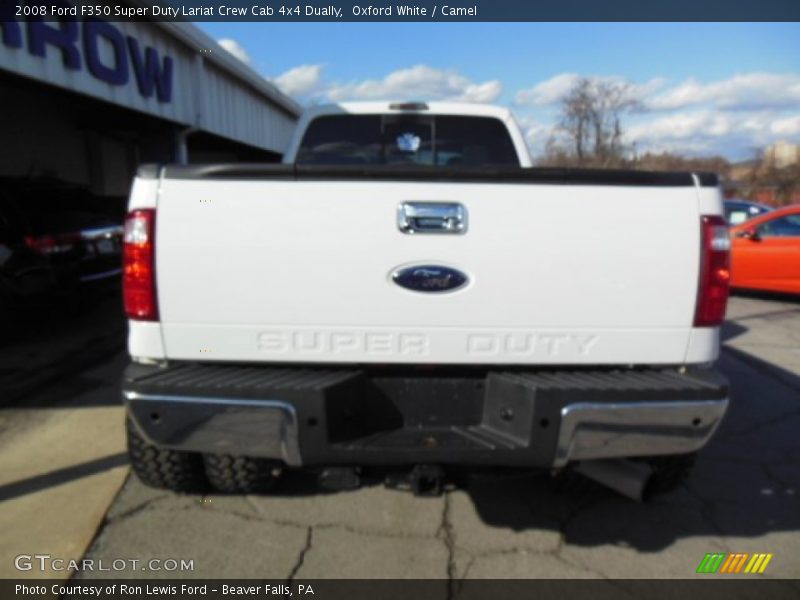 Oxford White / Camel 2008 Ford F350 Super Duty Lariat Crew Cab 4x4 Dually
