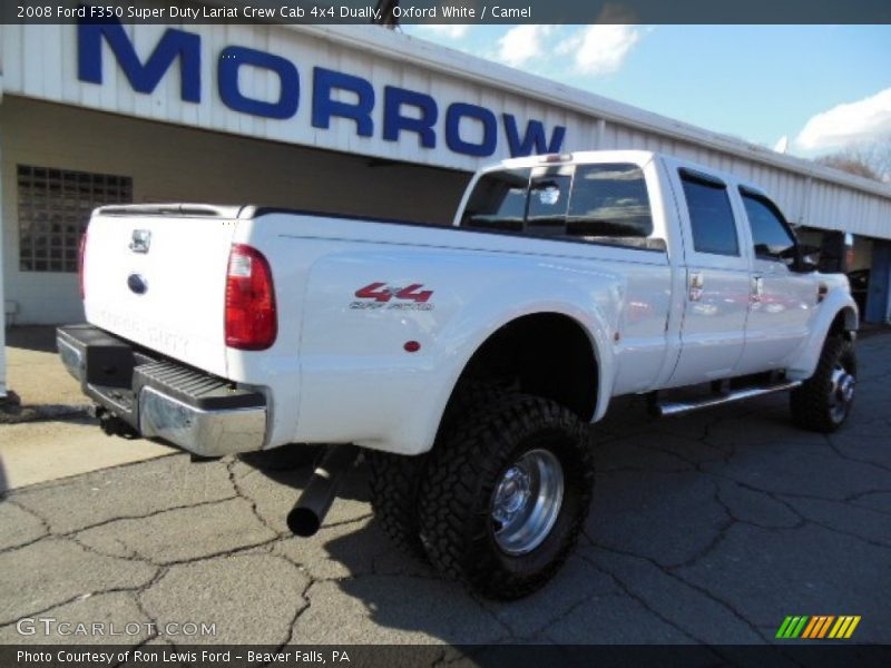 Oxford White / Camel 2008 Ford F350 Super Duty Lariat Crew Cab 4x4 Dually