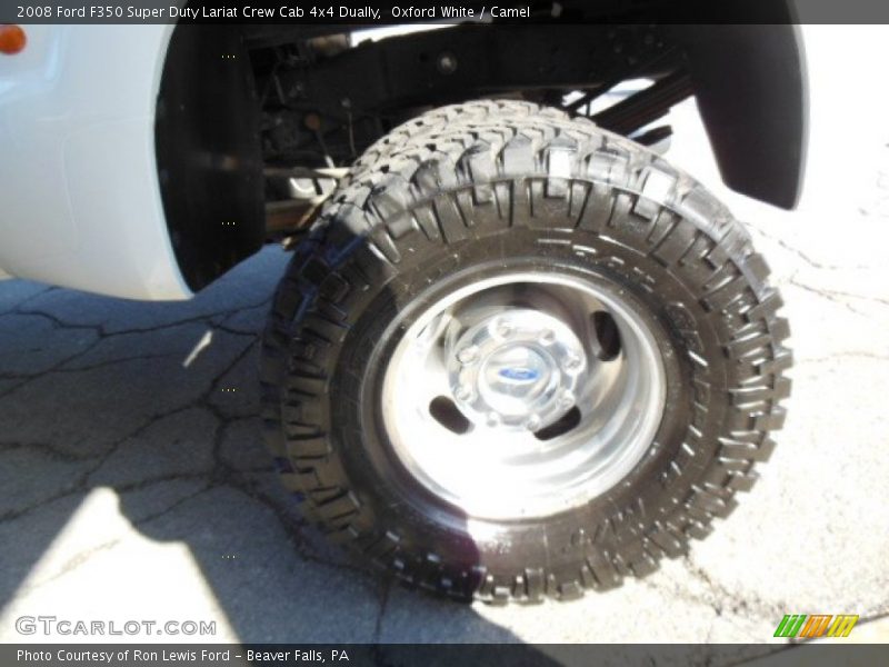 Oxford White / Camel 2008 Ford F350 Super Duty Lariat Crew Cab 4x4 Dually