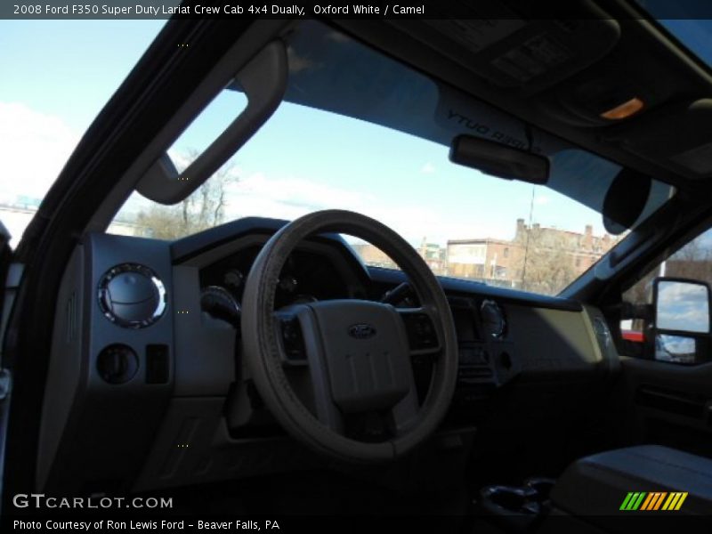 Oxford White / Camel 2008 Ford F350 Super Duty Lariat Crew Cab 4x4 Dually