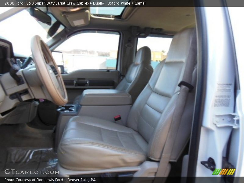 Oxford White / Camel 2008 Ford F350 Super Duty Lariat Crew Cab 4x4 Dually